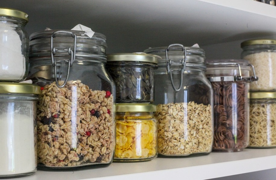 ingredients in glass jars