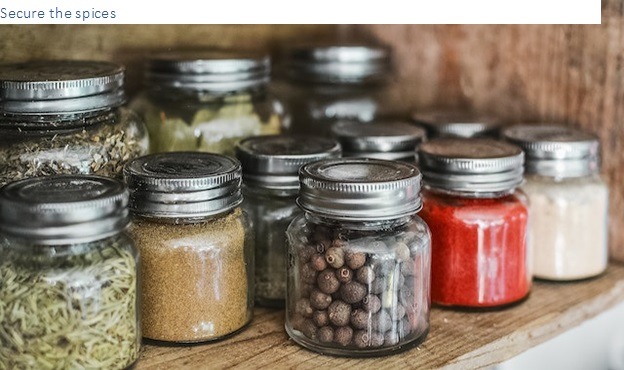 Secure the spices
