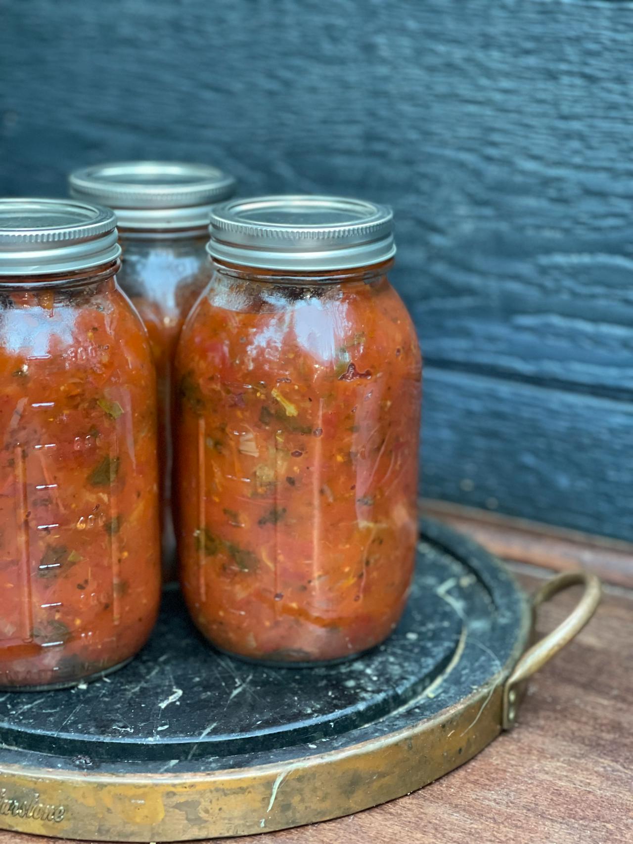 fresh, homemade sauce in a jar
