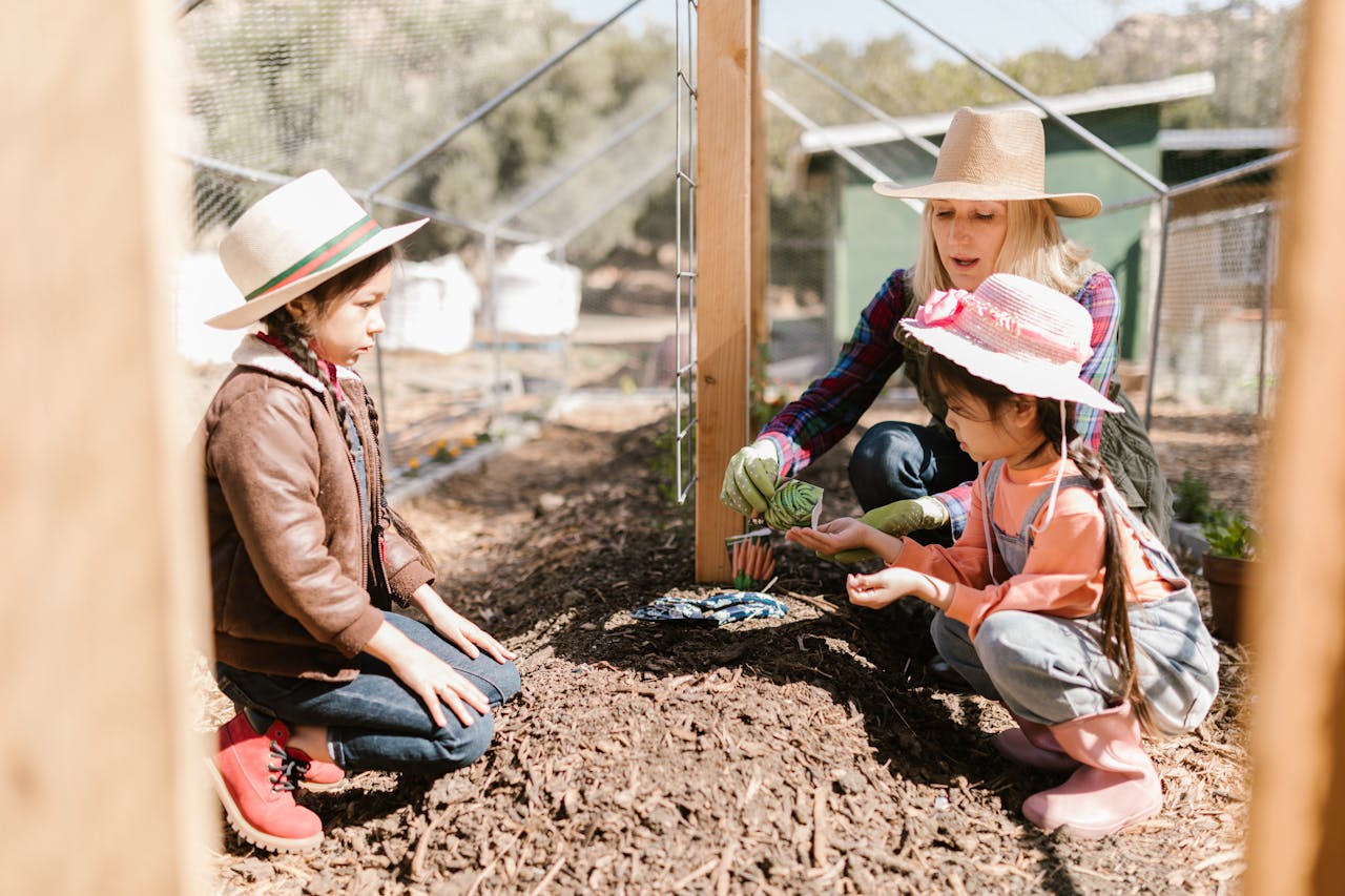 kids learning about farming