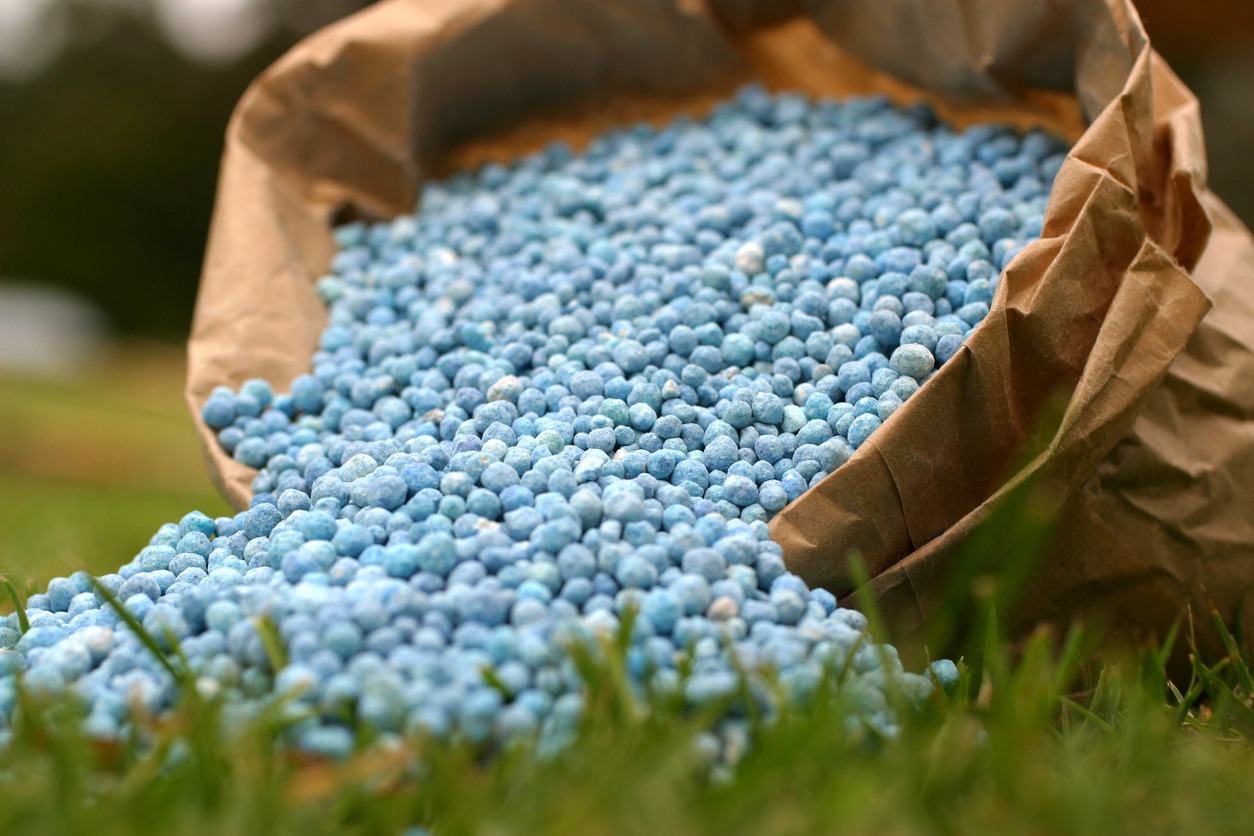 a bag of fertilizer
