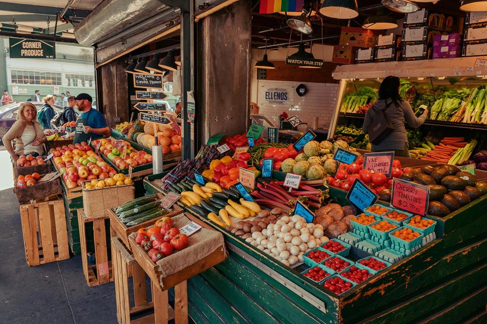 A market selling produce