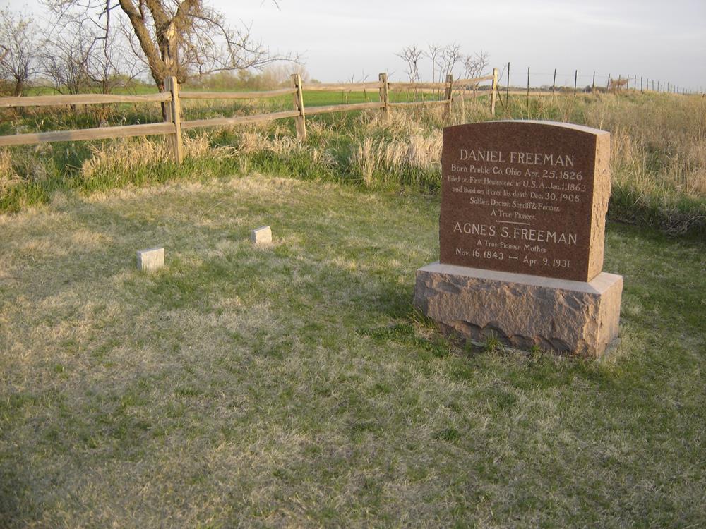 The grave of Daniel Freeman