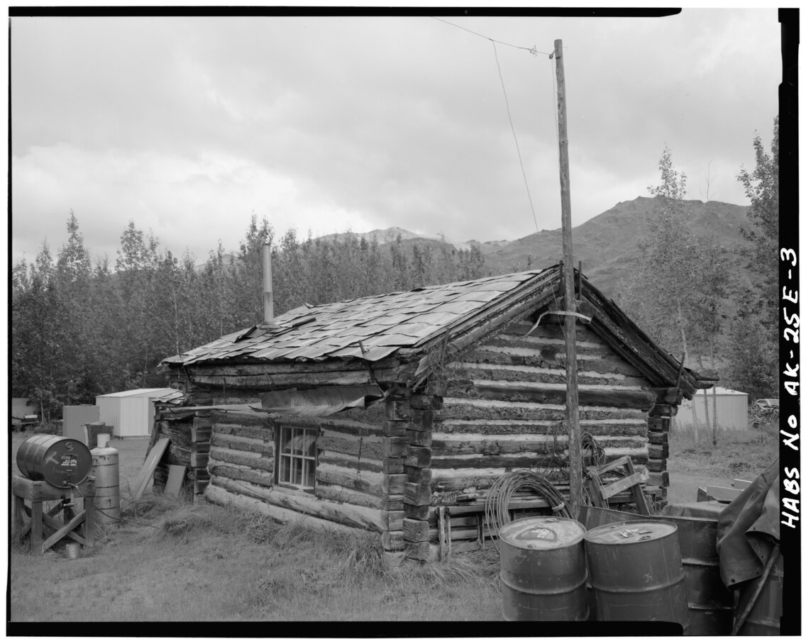 rear and north side of the Larson Cabin