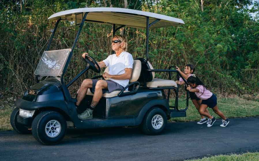 A golf cart can be a useful investment for your farm.